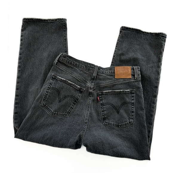 Levi’s Ribcage Straight Ankle Button Fly Gray Womens Size 29 - Picture 7 of 8